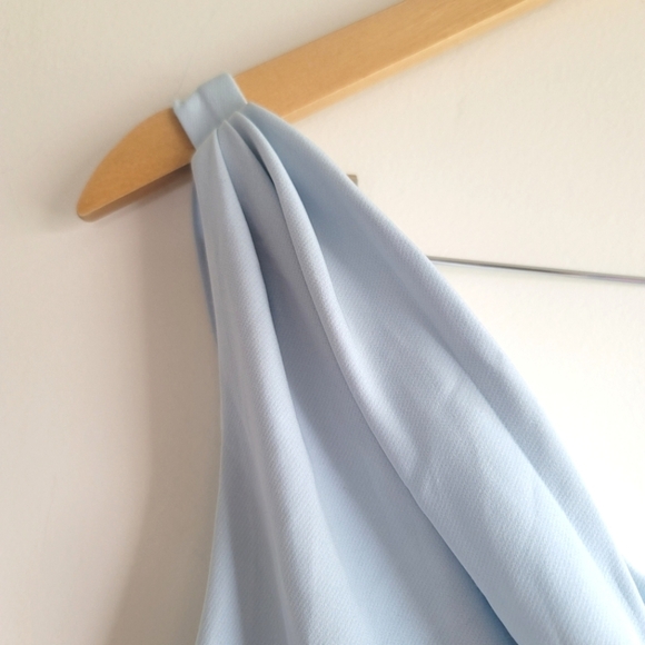 Ieena for Mac Duggal,‎ One Shoulder Mermaid Gown, Powder Blue, Size 6, NWT - Picture 9 of 16